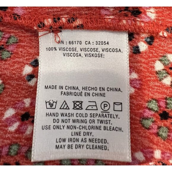 Maeve Anthropologie Red Daisy Midi Shirtdress Size 8 Belted Buttons Christmas - Picture 13 of 16